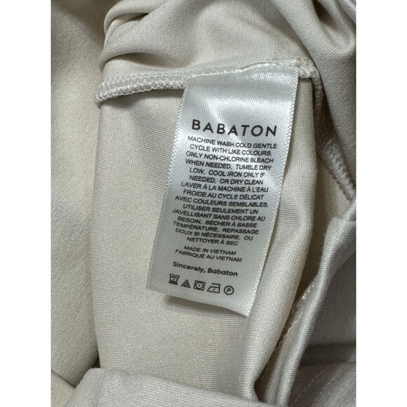 Babaton Sz 2 Dress Sleeveless ONYX Mini Off Shoulder Bodycon Classic Minimalist - Picture 8 of 9